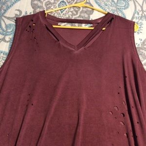 POL Burgundy Tank Top